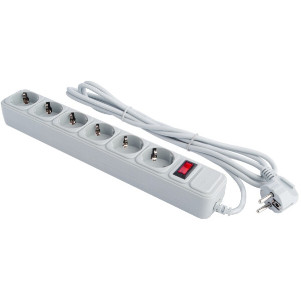 

Сетевой фильтр LogicPower 6 розеток 3,0 м серый (LP-X6)