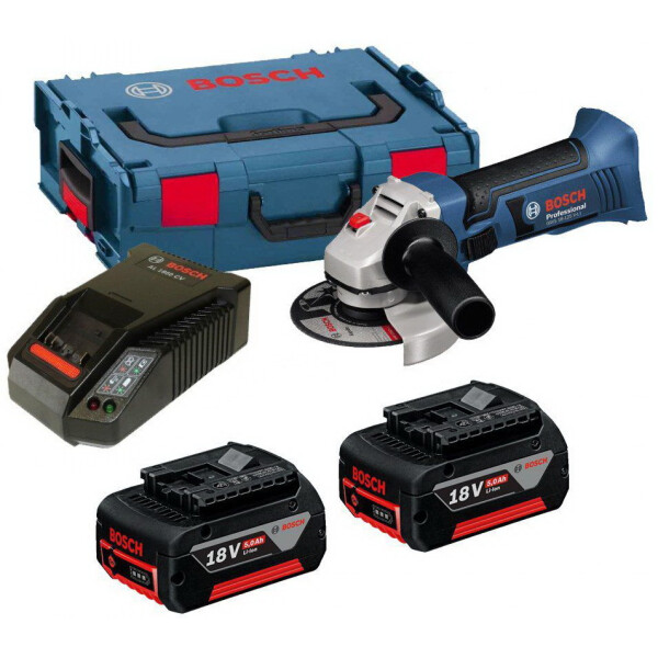 

Bosch GWS 18-125 LI + SDS гайка + з/у GAL 1860 CV + 2 x АКБ GBA 18V/4 Ah + L-boxx
