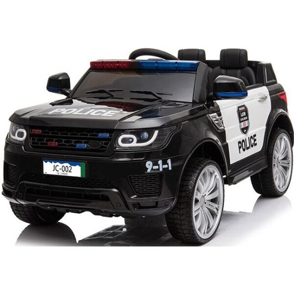 Акція на Электромобиль джип Car4Kids Police Car JC002 с EVA колесами на радиоуправлении Bluetooth и с МР3 + 2 мотора по 30 Вт Черный від Allo UA