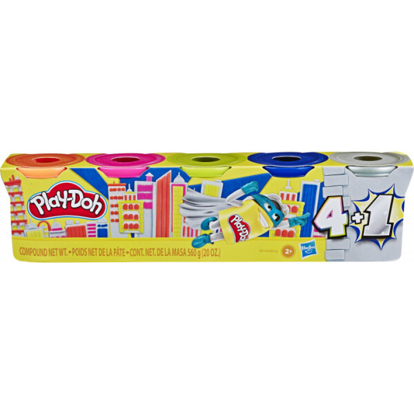 

Набор пластилина Hasbro Play-Doh 5 шт Серебряный цвет (E8142_E8143)