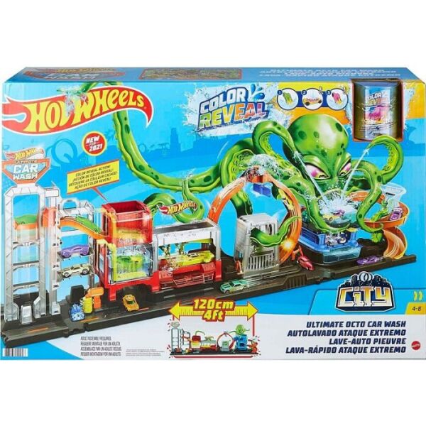 

Трек Hot Wheels серии Цветное перевоплощение «Автомойка Взрыв цветов» (GTT96)