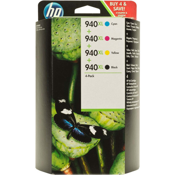 

HP No.940XL Black/Cyan/Magenta/Yellow Combo Pack (C2N93AE)