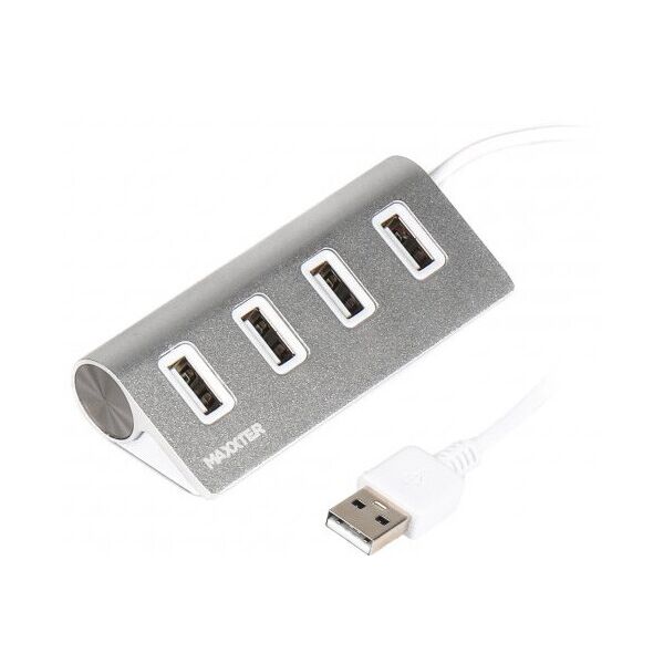 

Maxxter USB 2.0 Type-A 4 ports, silver (HU2A-4P-01)