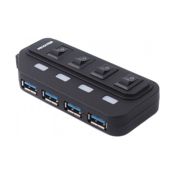 

Концентратор USB Maxxter HU2A-4P-AC-02