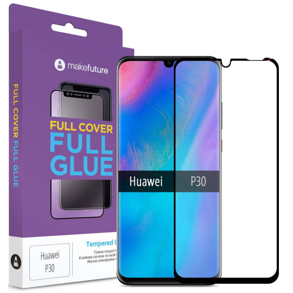 

Защитное стекло MakeFuture Full Cover Full Glue Black для Huawei P30
