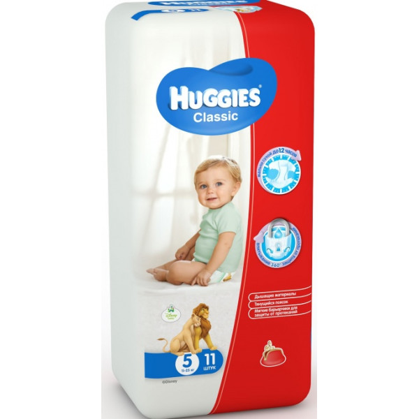 

Подгузники Huggies Classic 5 (11-25 кг) 11 шт (5029053543161)