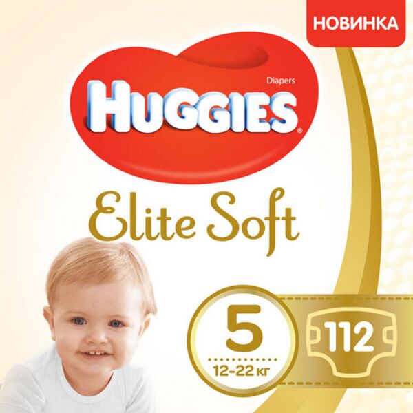 

Подгузники Huggies Elite Soft 5 12-22 кг 112 шт (5029054566237)
