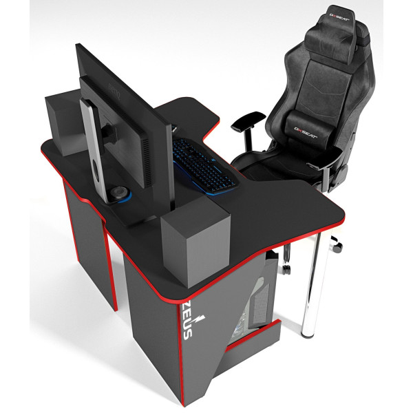 

Стол игровой ZEUS IGROK-3L, черный/красный с LED подсветкой