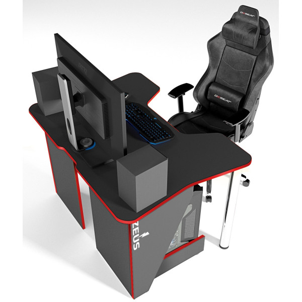 

Стол геймерский игровой ZEUS IGROK-3, черный/красный