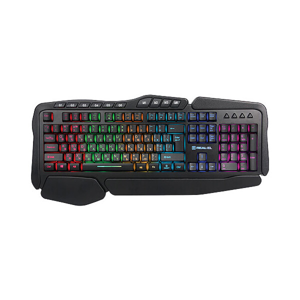 

Клавиатура REAL-EL Gaming 8900 RGB Macro Black