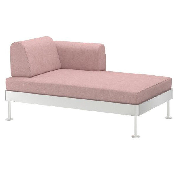 

Шезлонг IKEA DELAKTIG с подлокотником светло-розовый (092.893.27)