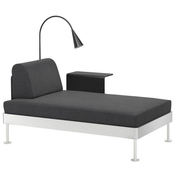 

Шезлонг IKEA DELAKTIG со столиком и лампой антрацит (992.598.68)
