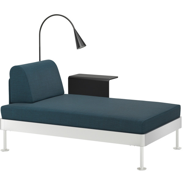 

Шезлонг IKEA DELAKTIG со столиком и лампой бирюзовый темно-синий (992.598.92)