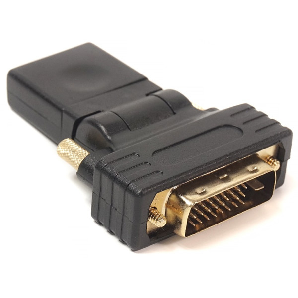 

-переходник PowerPlant HDMI AF - DVI (24+1) AM, 360 градусов