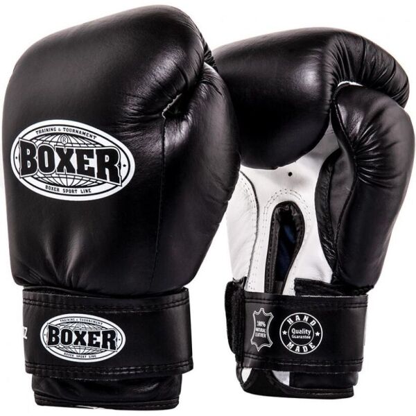 

Перчатки боксерские BOXER 10 oz кожа 0,8 -1 мм черные(2023-02BLK)
