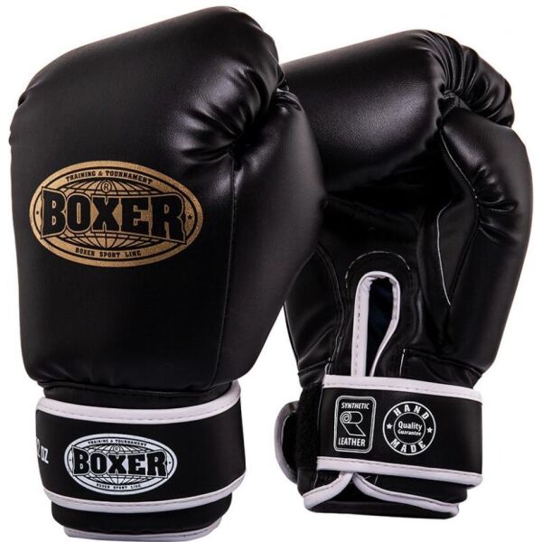 

Перчатки боксерские BOXER "Элит" 10 oz кожвинил 0,6 мм черные(2024-02BLK)