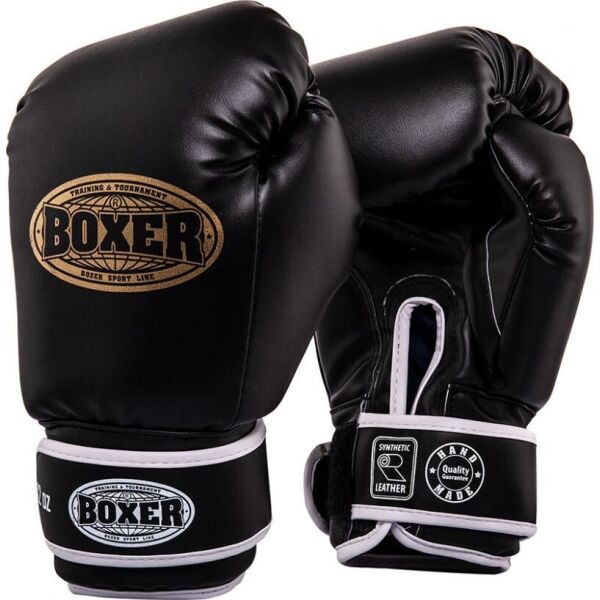 

Перчатки боксерские BOXER 6 oz кожвинил 0,6 мм черные(2024-04BLK)