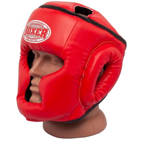 

Шлем тренировочный каратэ BOXER Элит L кожа 1,0-1,2 мм красный(2033-01R)
