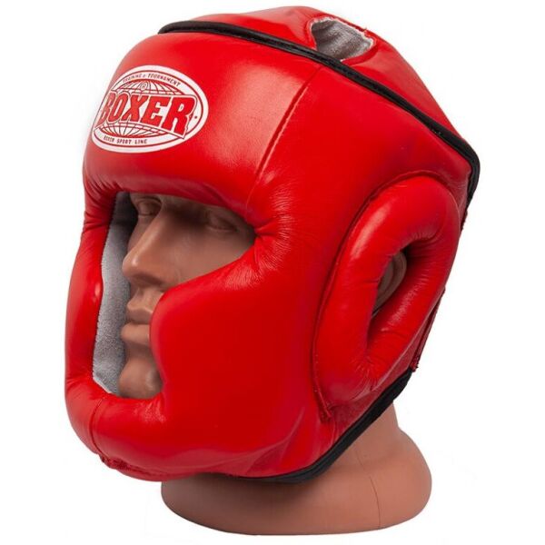 

Шлем тренировочный каратэ BOXER Элит L кожвинил 0,8 мм красный(2036-01R)