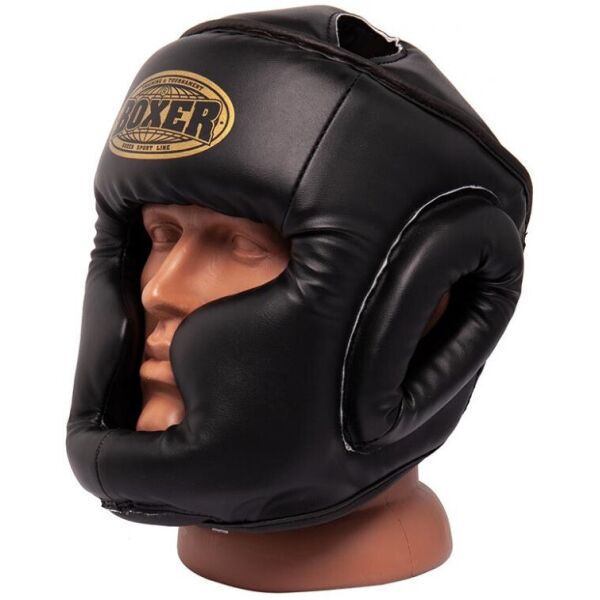 

Шлем тренировочный каратэ BOXER Элит L кожа 1,0-1,2 мм черный(2033-01BLK)