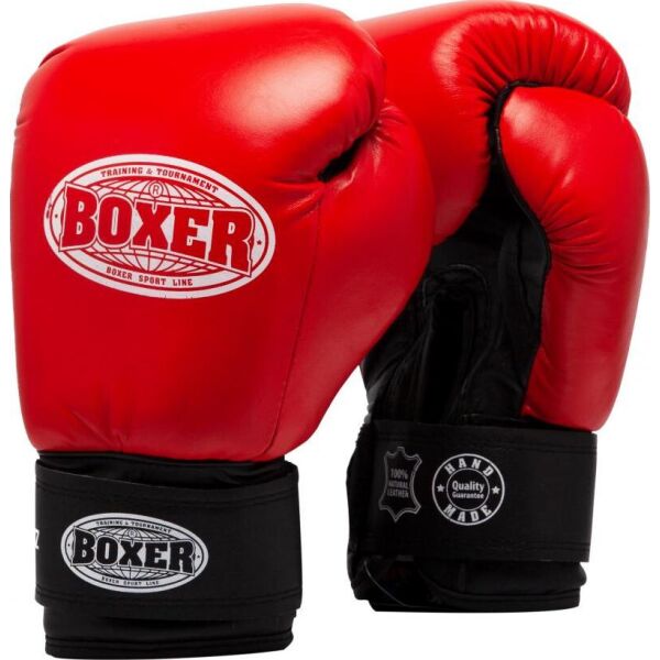 

Перчатки боксерские BOXER 6 oz кожа 0,8 -1 мм красные(2023-04R)