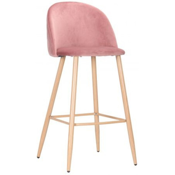 

Стул барный AMF Bellini beech/pink velvet