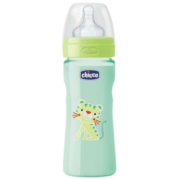 

Бутылочка Chicco Well-Being 250 мл с силиконовой соской 2 мес+ нейтральная (20623.33)