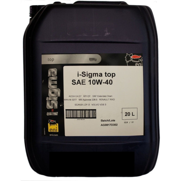 

Моторное масло ENI i-Sigma top 10W-40 (20л)