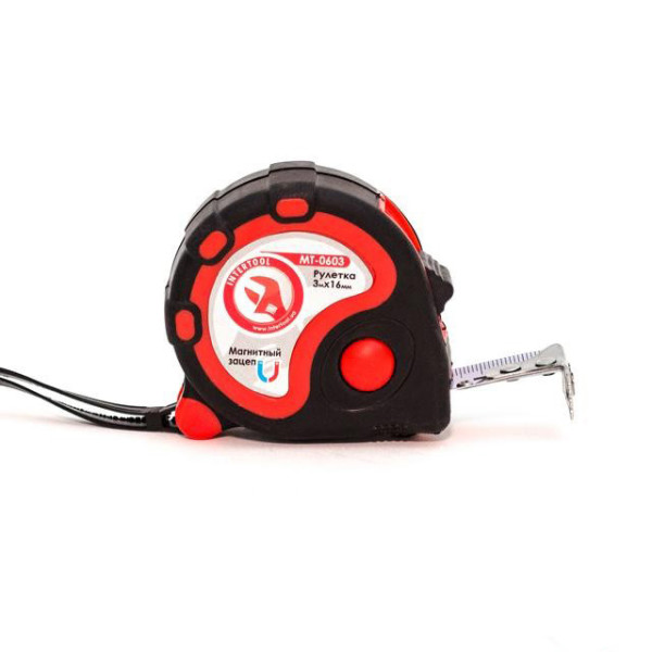 

Рулетка Intertool MT-0603 сталева с фиксатором 3м x 16мм