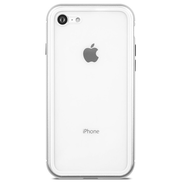 

Чехол DEF iPhone 7/8 / SE2 Metal magnet glass серебряный