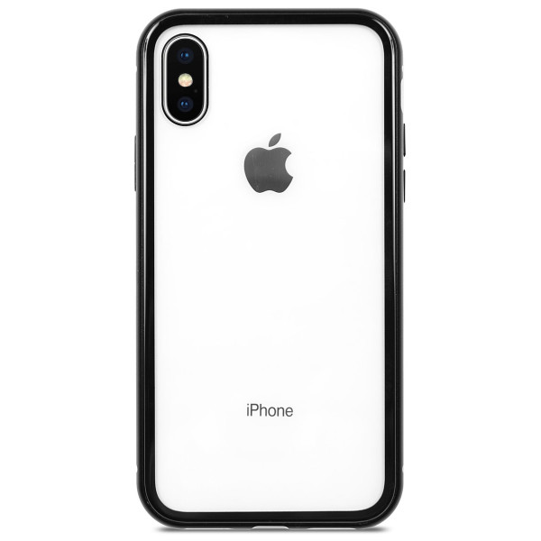 

Чехол DEF Metal magnet glass black для iPhone X