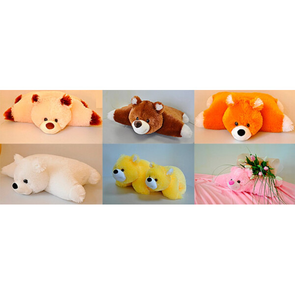 

Мягкая игрушка A-Toys Медведь-подушка Мишутка 46*60см, 6 цветов (10.04.04)
