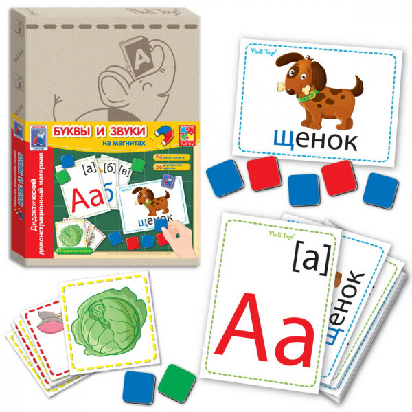 

Дидактический материал Vladi Toys с магнитами Буквы и звуки VT3701-04