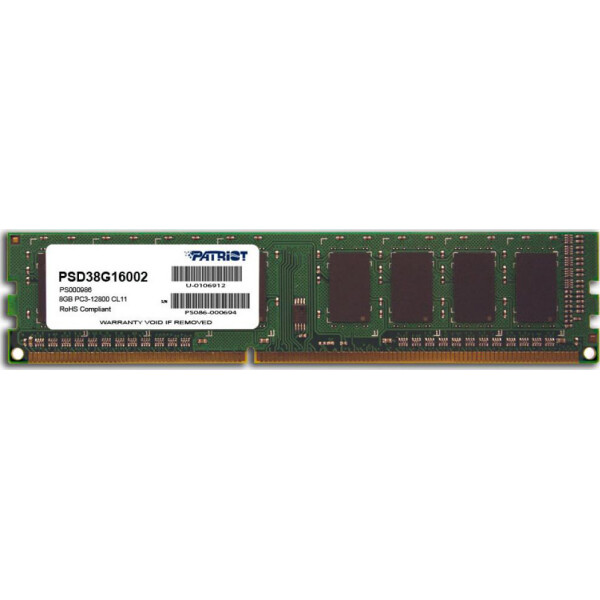 

Оперативная память PATRIOT 8 GB DDR3 1600 MHz (PSD38G16002)