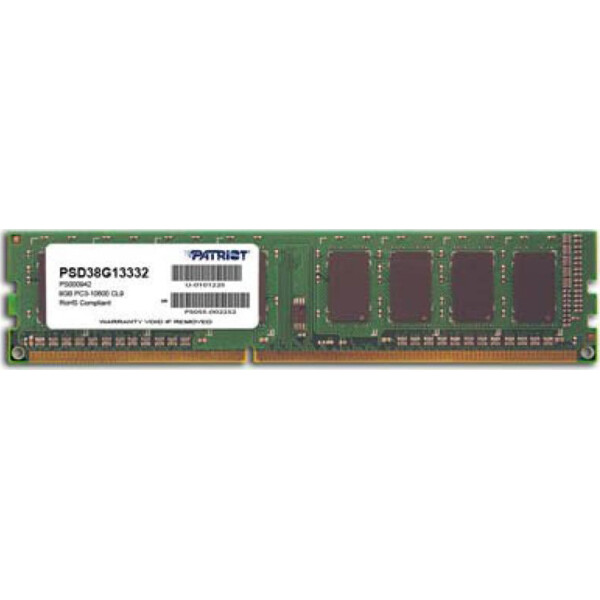 

Оперативная память PATRIOT 8 GB DDR3 1333 MHz (PSD38G13332)