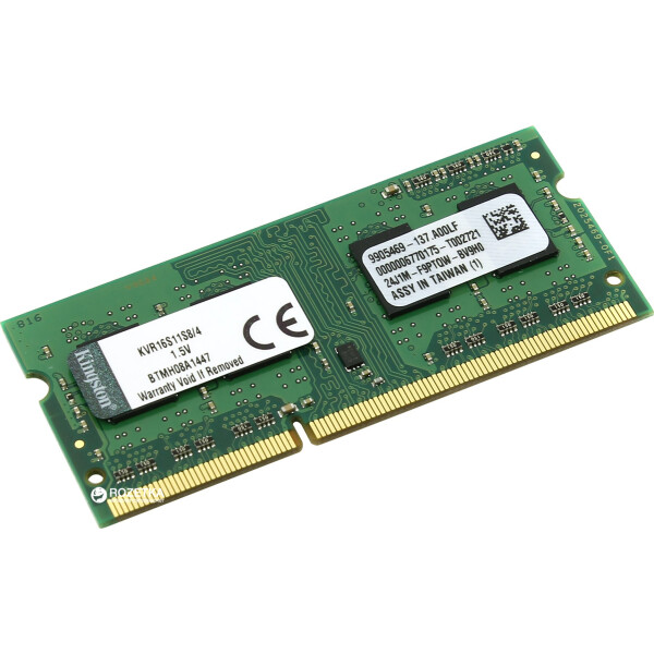 

Оперативная память Kingston KVR16S11S8/4 (KVR16S11S8/4)