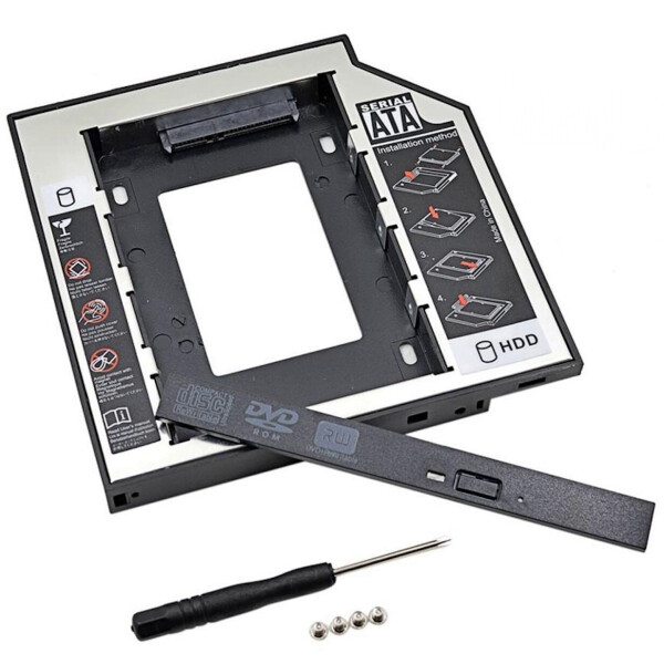 

Карман адаптер переходник для подключения SSD 2,5'' 9,5 мм вместо CD-DVD ROM (3948759834)