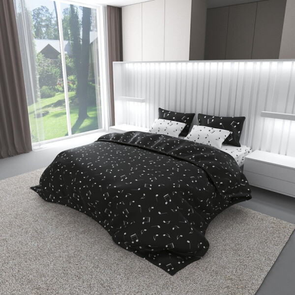 

Комплект постельного белья Уютная Жизнь Бязь Голд Двуспальный 180x220 (K-G-N-7556-A-B) Черный