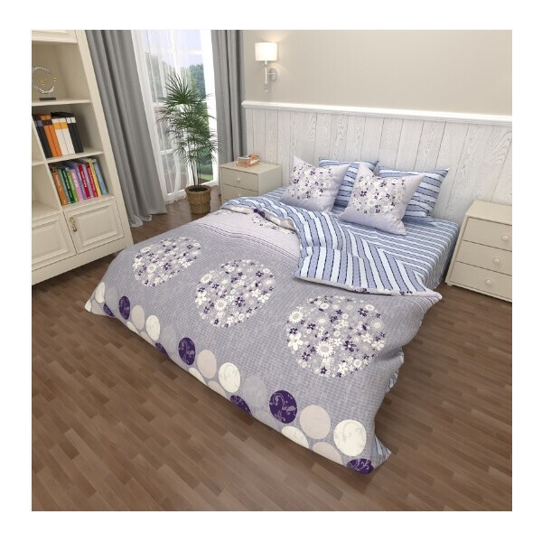 

Комплект постельного белья Уютная Жизнь Бязь Голд Семейный 150x220x2 (K-G-N-6810-A-B)