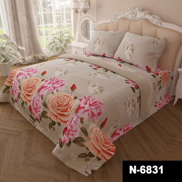 

Комплект постельного белья Уютная Жизнь Бязь Голд Семейный 150x220x2 (K-G-N-6831) Розы на бежевом