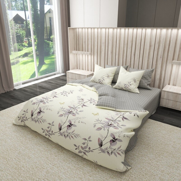 

Комплект постельного белья Уютная Жизнь Ветви с бабочками Сатин Полуторный 150х220 (K-SN-488-SL-A-B)