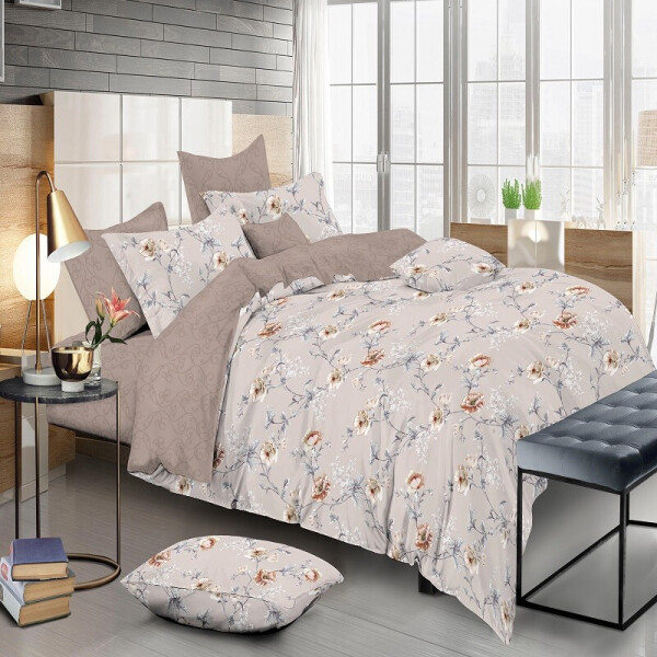 

Комплект постельного белья Уютная Жизнь Плетение из цветов Сатин Евро 200х220 (K-SN-KWL-1930-A-B)