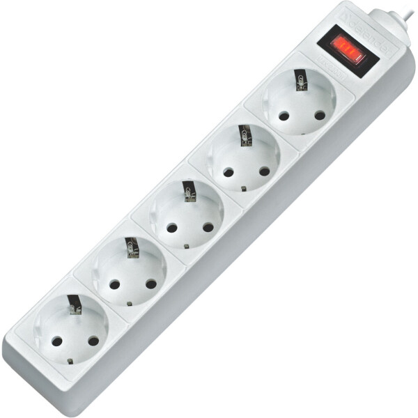 

Сетевой фильтр Defender ES 3m 5 роз. White (99482) (6096599)