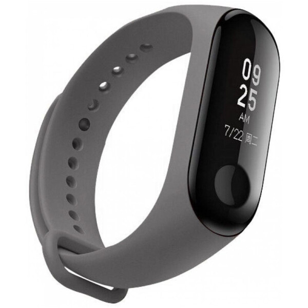 

Силиконовый ремешок для Xiaomi Mi Band 3/4 (Темно-серый) (902951)