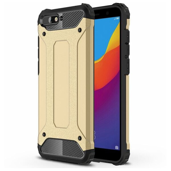 

Бронированный противоударный TPU+PC чехол Immortal для Huawei Y5 (2018) (Золотой) (663351)