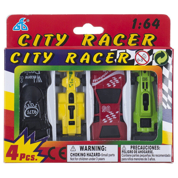 

Набор мини машинок GW Citi Racer 1:64 4шт. (6489118)