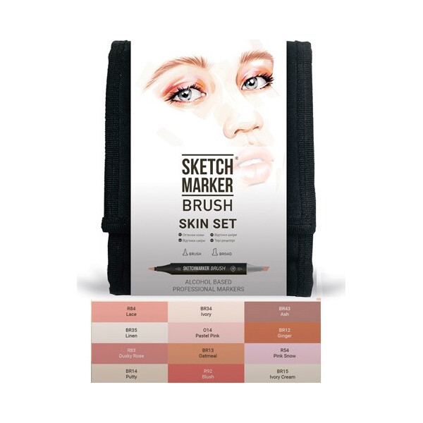 

Набор маркеров SKETCHMARKER BRUSH Телесные тона 12 цветов (SMB-12SKIN)