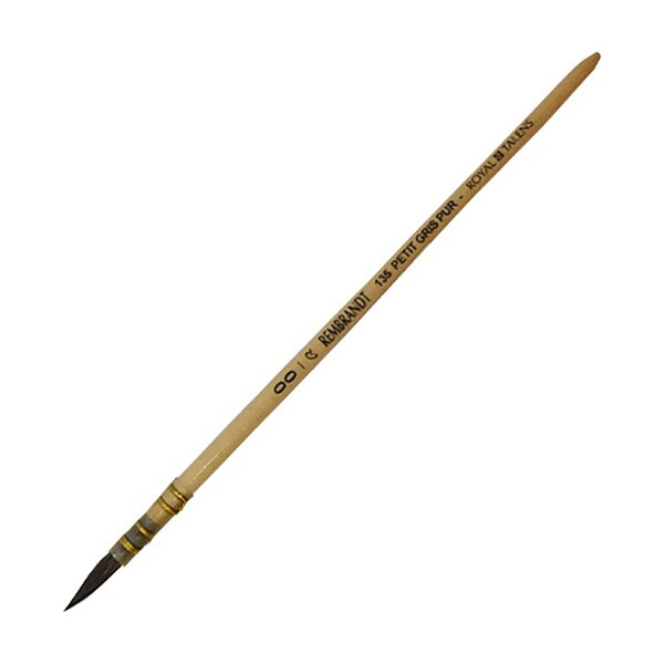 

Кисть для акварели REMBRANDT белка круглая с обоймой 135 №00 короткая ручка (90913598)
