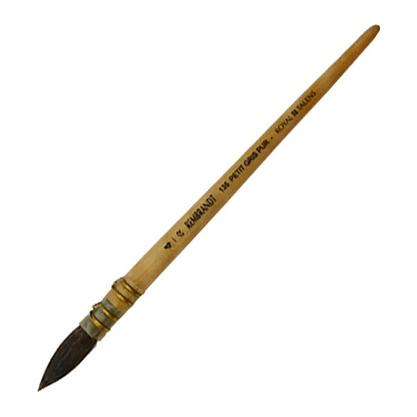 

Кисть для акварели REMBRANDT белка круглая с обоймой 135 №4 короткая ручка (90913504)
