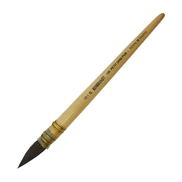 

Кисть для акварели REMBRANDT белка круглая с обоймой 135 №6 короткая ручка (90913506)
